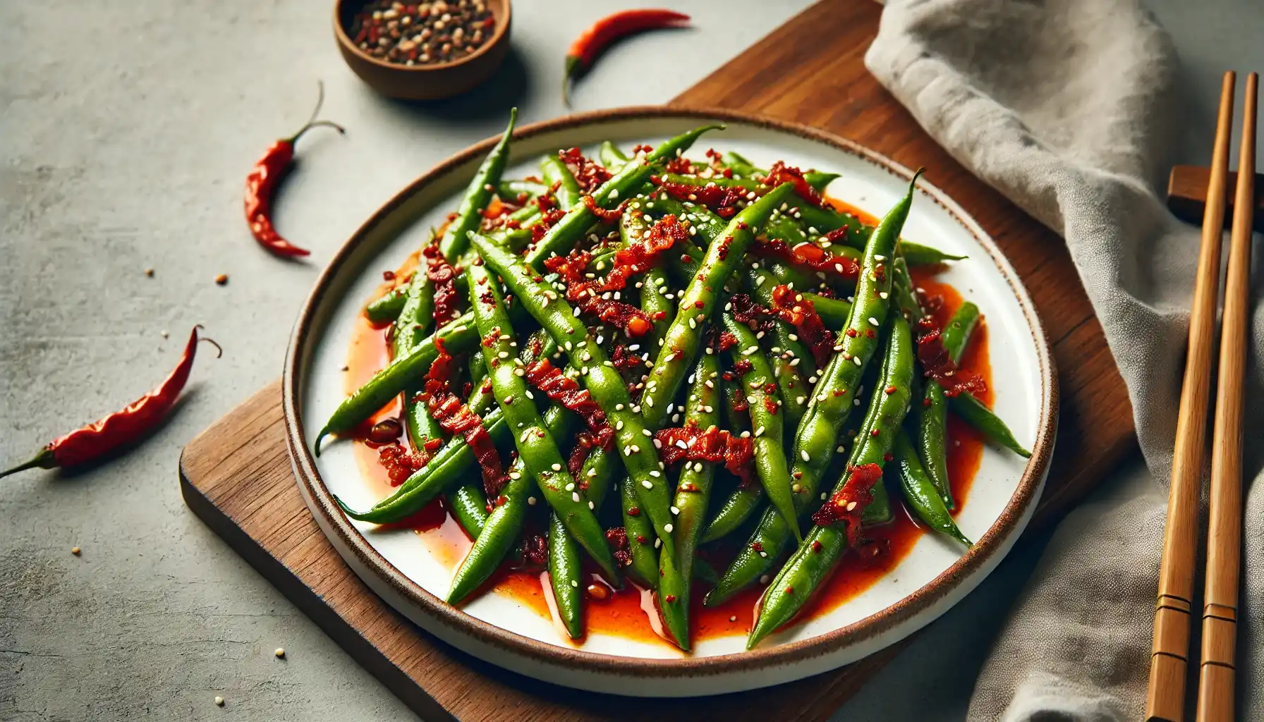 Spicy Stir-Fried Long Beans